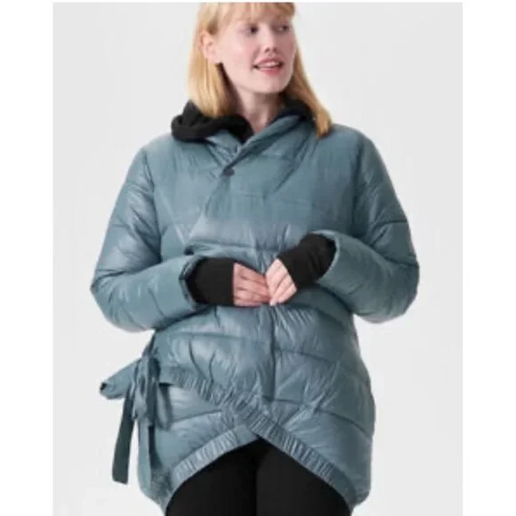 Universal Standard Kanda Puffer Coat Jacket Storm Blue size XS read - Picture 14 of 15